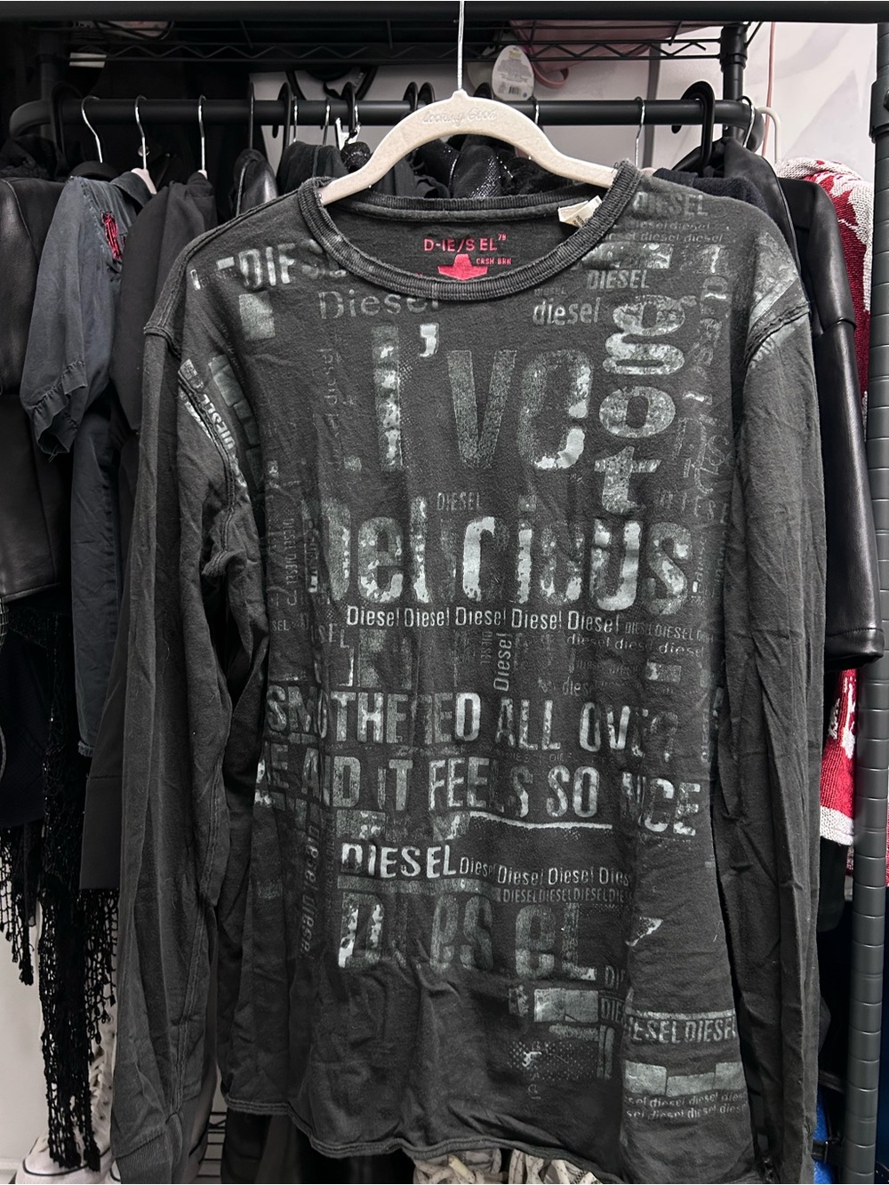 y2k diesel grunge punk design long sleeve tee